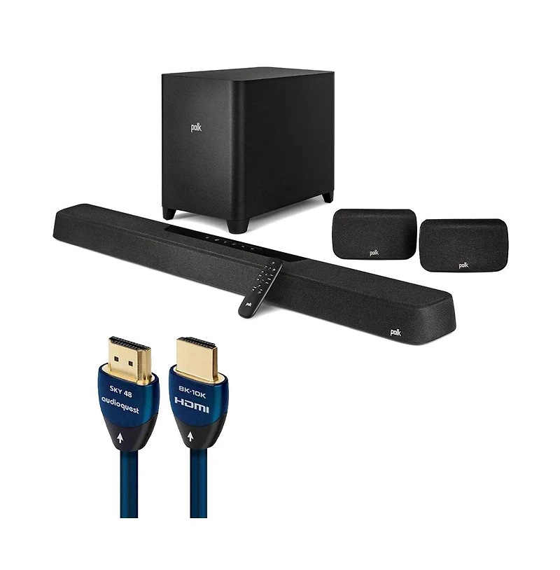 Polk Audio MagniFi Max Ax Sr 7.1.2 Soundbar with AudioQuest Sky 3m Hdmi Cable