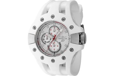 Invicta Men's 48121 S1 Rally Quartz 0 Silver, Red Dial Watch