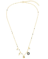 Macy's Cubic Zirconia Charm Pendant Necklace (0.31 ct. t.w.) Sterling Silver (also 14kK Gold Over Silver)