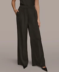Donna Karan New York Women's Wide Leg Mid Rise Pants