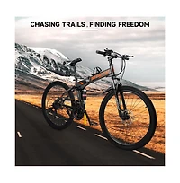 Artudatech 26" wheels 27 speed double disc brake folding mountain bike Mtb for adults