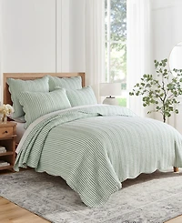 Levtex Martha Stripe Reversible 3-Pc. Quilt Set, King/California King