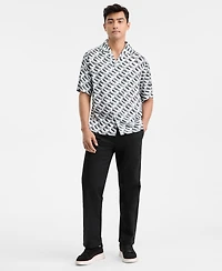 Hugo Boss Men's Espino Printed Short-Sleeve Button-Front Camp Shirt