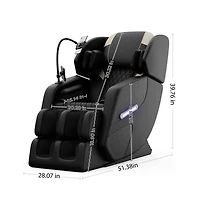 Zero Gravity Massage Recliner with Heating, Foot Rollers & Air Compression, Full Body Chair Bluetooth-Maison Boucle