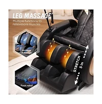 Maison Boucle Zero Gravity Massage Recliner with Back & Leg Heat, Foot Massage & Air Compression, Full Body Chair with Bluetooth-Maison Boucle