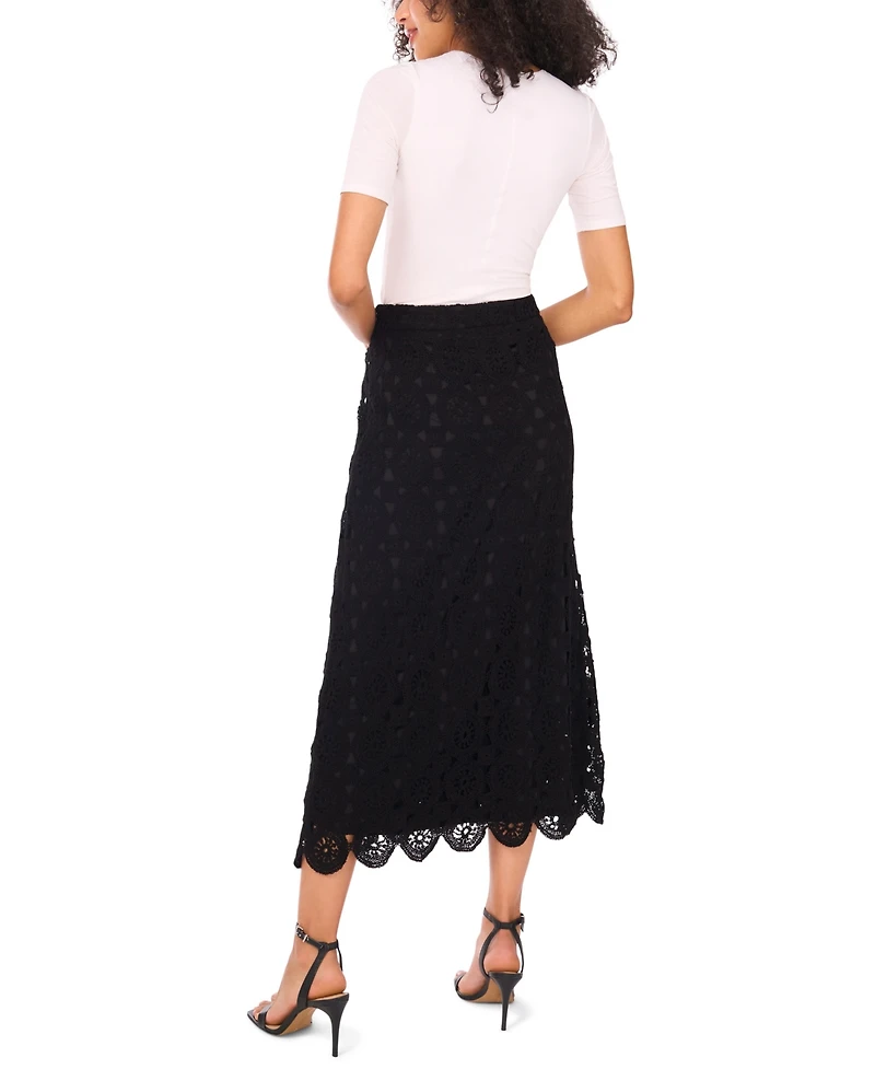 Vince Camuto Women's Crochet Midi Skirt