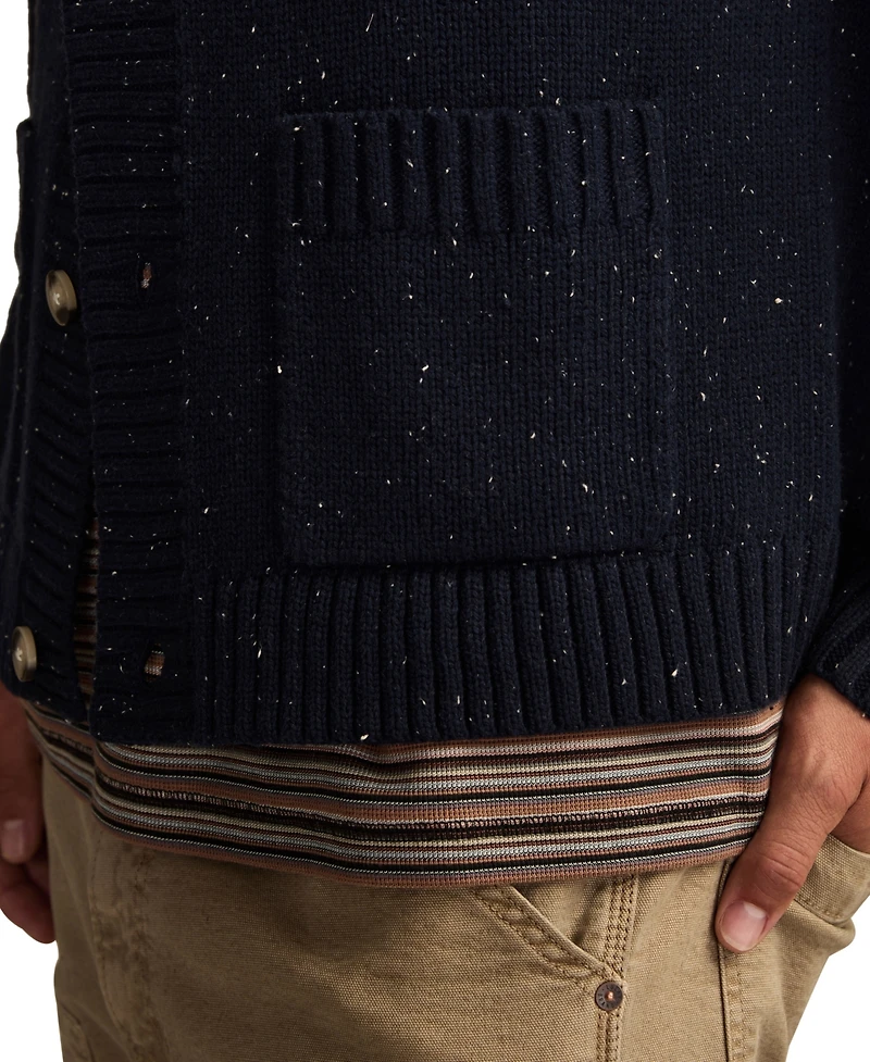 Lucky Brand Men's Button Down Mock Neck Cardigan