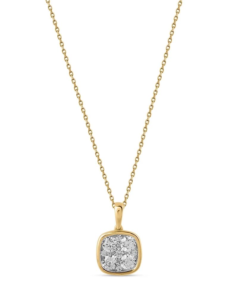 Macy's Diamond Pendant Necklace (1 ct. t.w.) in 14K Yellow Gold