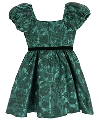 Rare Editions Girls 7-16 Brocade Puff Sleeves Dress