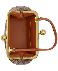 Coach Crystal Signature Jacquard Small Frame Bag