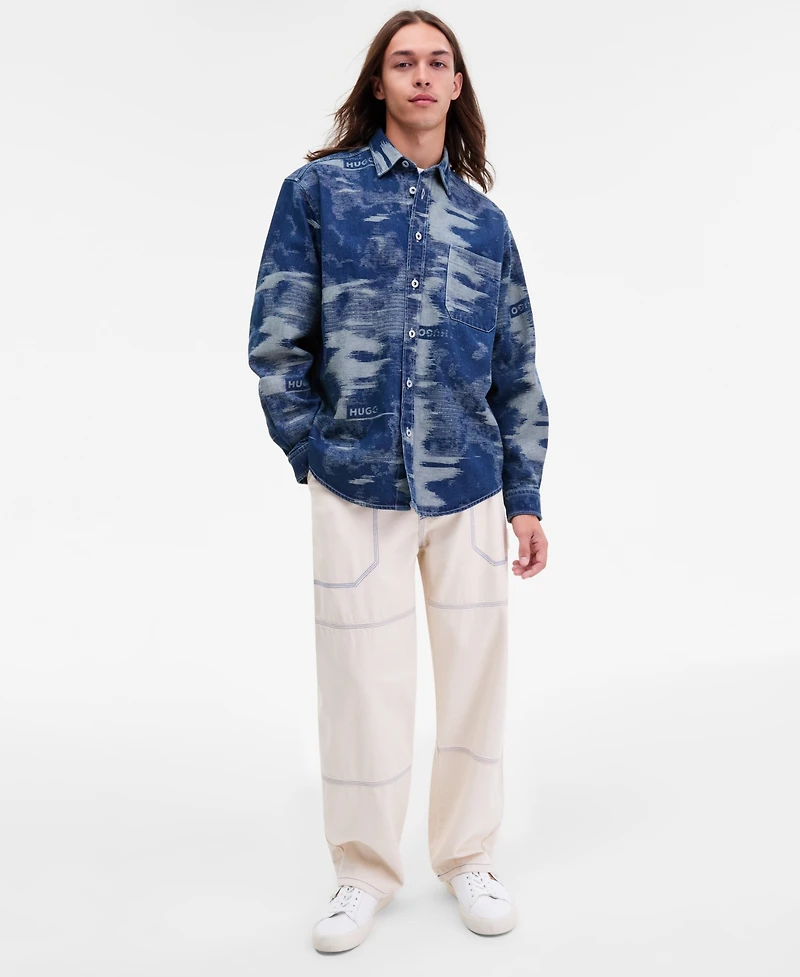 Hugo by Boss Men's Ebalto Denim Jacquard Jacket