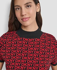 Dkny Jeans Petite Short Sleeves Sweater