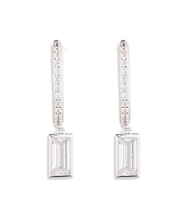 Lauren Ralph Lauren Cubic Zirconia Sterling Silver Hoop Earrings