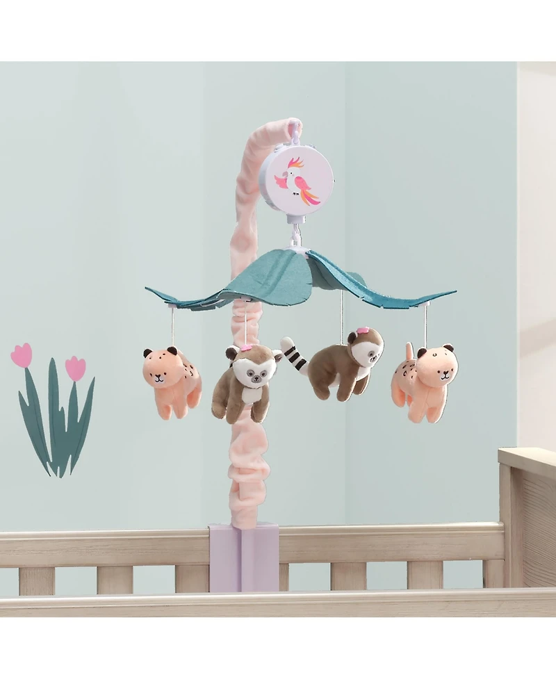 Lambs & Ivy Enchanted Safari Animal Musical Baby Crib Mobile Jungle Soother Toy