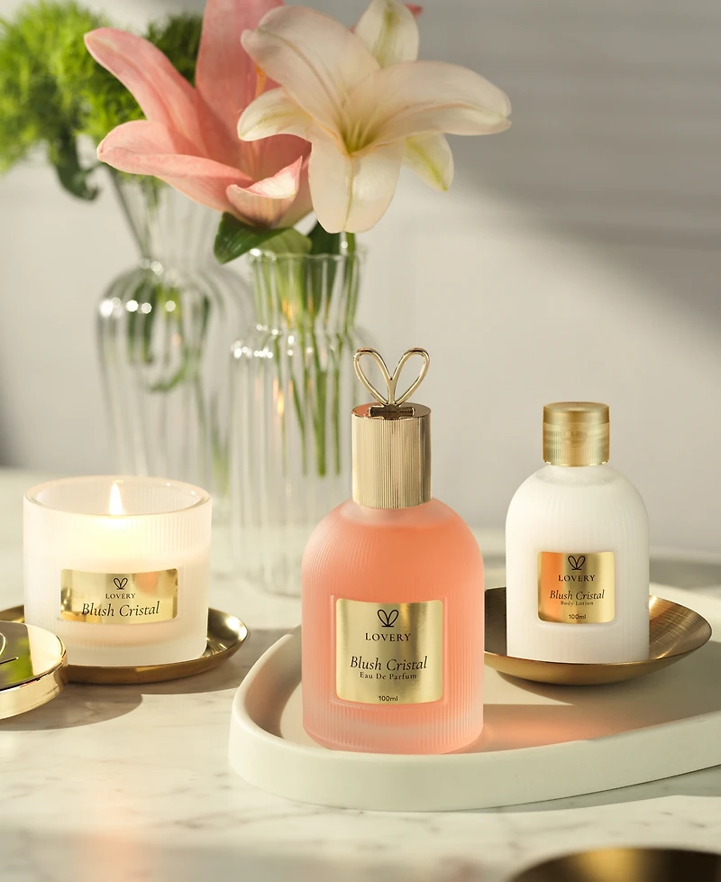 Lovery Blush Cristal Soy Candle, 11 oz.