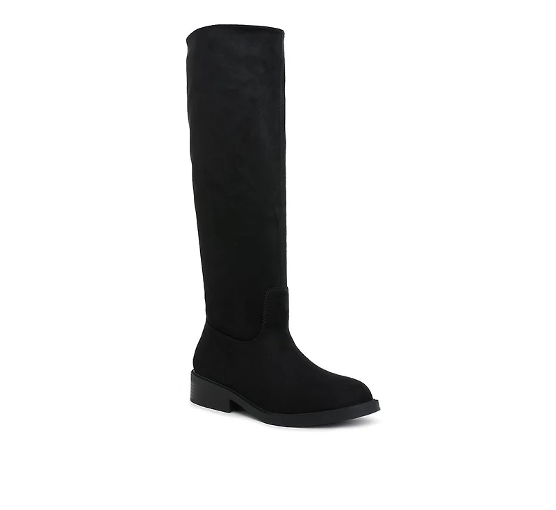 London Rag Chiru Round Toe Microfiber Calf Boots Women