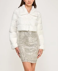 Bcx Juniors' Faux Fur Cropped Jacket