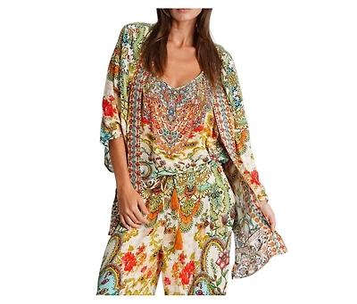 La Moda Clothing Women's short Agatha Cape Duster