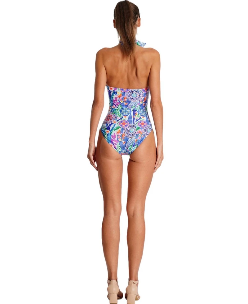 La Moda Clothing Women's Wrap One Piece Swimsuit