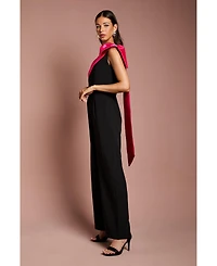 Coast Women's Bow One Shoulder Wide Leg Jumpsuit