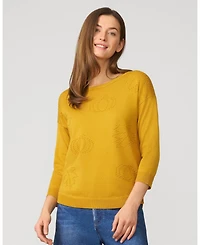 Cable & Gauge Women's Fall Drop Shoulder Tunic Sweater