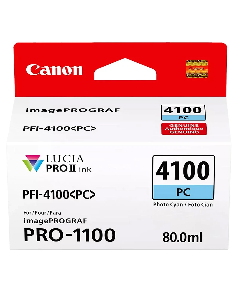 Canon Pfi-4100 80ml Pigment 12-Color Ink Tank for imagePROGRAF Pro-1100 Printer