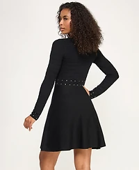 Bcx Juniors' Mock Neck Fit and Flare Sweater Dress