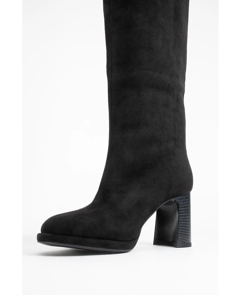 Prologue Shoes Josette Block Heel Knee High Boot (Women)