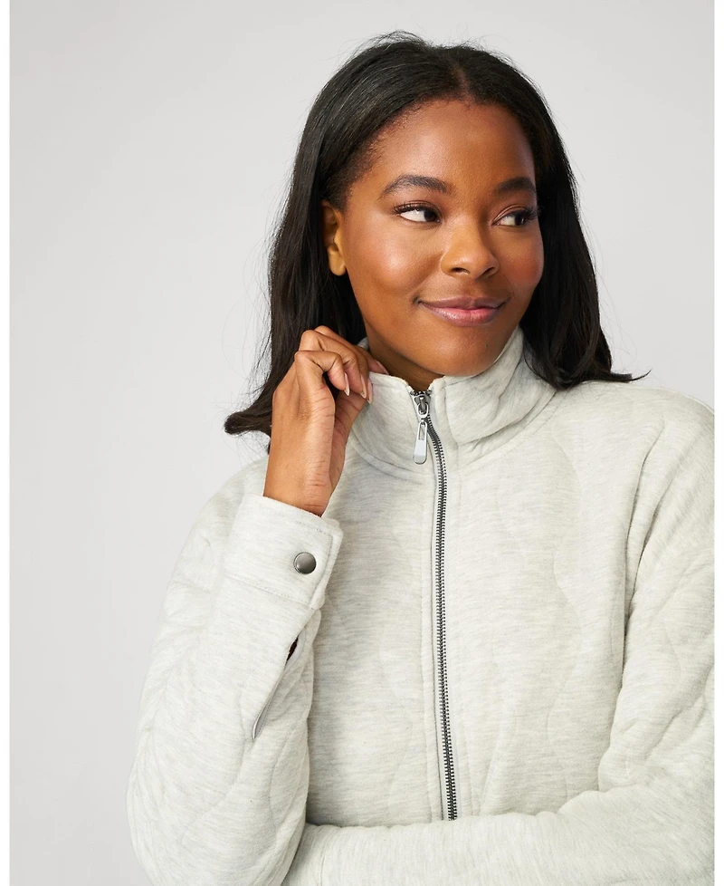 Cable & Gauge Women's Soft Heather Quilted Jacket