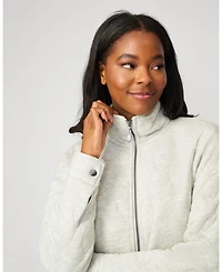 Cable & Gauge Women's Soft Heather Quilted Jacket