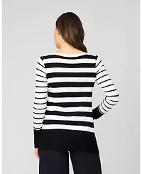 Cable & Gauge Women's Easy Stripe Tunic Sweater