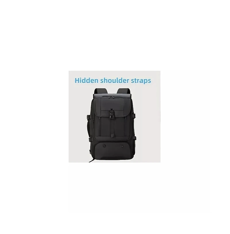Anti-Theft Laptop Backpack with Shoe Compartment - Convertible Business & Hiking Bag, Heavy-Duty Nylon Travel Backpack