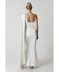 Coast Women's One Shoulder Satin Wedding Dress