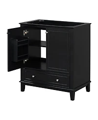 Casainc 30" Bathroom Vanity, Base Only, Multi-Functional Cabinet with Doors and Drawer, Solid Frame Mdf Board