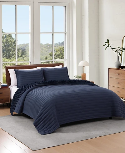 Tommy Hilfiger Classic Comfort Flannel Textured -Pc. Quilt Set