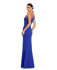 Mac Duggal Women's Crepe One Shoulder Fitted Gown With Bow