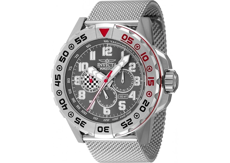 Invicta Unisex 47213 Invicta Racing Quartz Chronograph Grey, Gunmetal Dial Watch