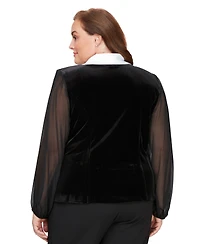 Alex Evenings Plus Side Button Top