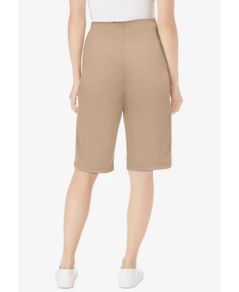Woman Within Plus Knit Bermuda Short