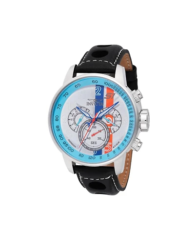 Invicta Men's 48615 S1 Rally Quartz Chronograph Light Blue, Red, White, Blue Dial Watch