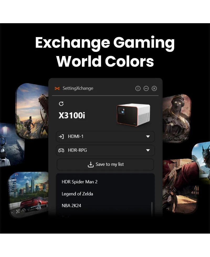 BenQ X3100i 4K Uhd Hdr 4LED Dlp Gaming Projector