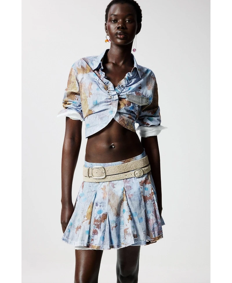 Desigual Women's Striped shirt with flowers
