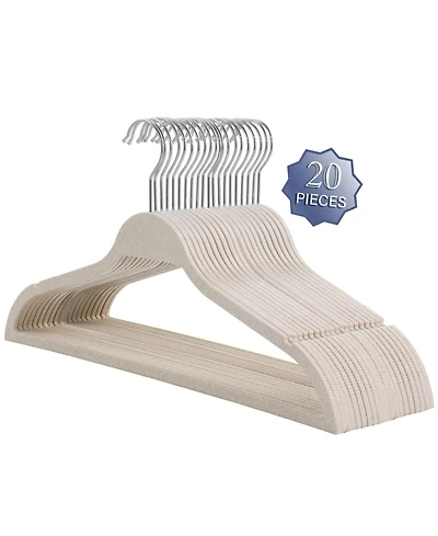 Elama Home 20 Piece Coat Hangers in Wheat