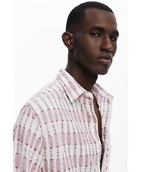 Desigual Men's Long-sleeve openwork shirt