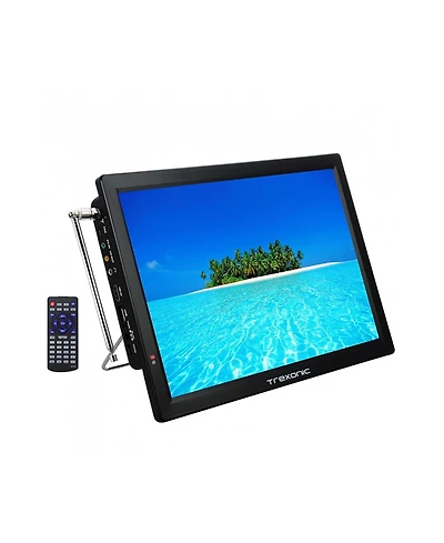Trexonic Portable Rechargeable 14 Inch Led Tv with Hdmi, Sd/Mmc, Usb, Vga, Av In/Out and Built-in Digital Tuner