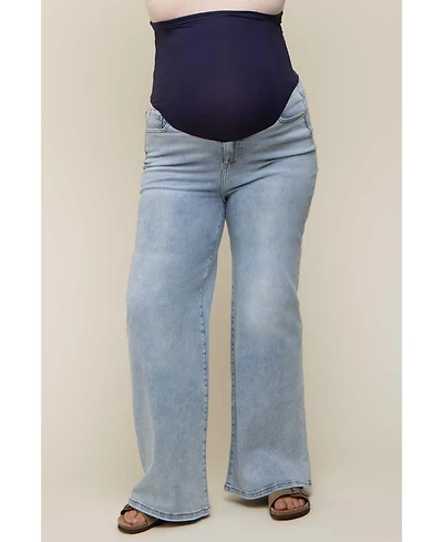 Pinkblush Plus Light Blue Wide Leg Jeans