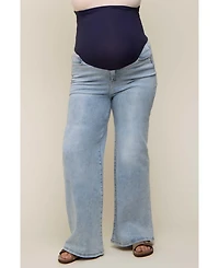 Pinkblush Plus Light Blue Wide Leg Jeans