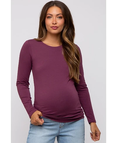 Pinkblush Maternity Plum Long Sleeve Top