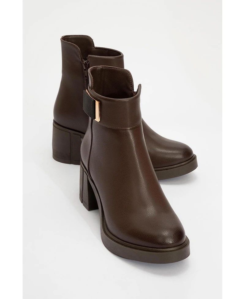 Prologue Shoes Rashe Block Heel Zip Boot (Women)