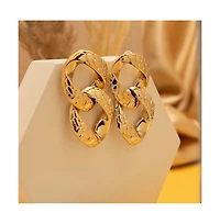 Sohi Women's Chainlink Drop Earrings